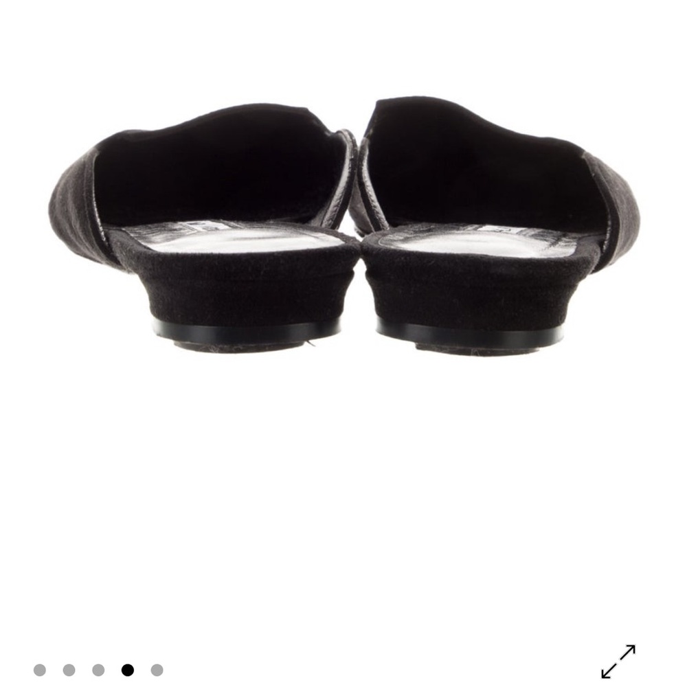 Manolo Blahnik Black Suede Mules - Picture 4 of 5